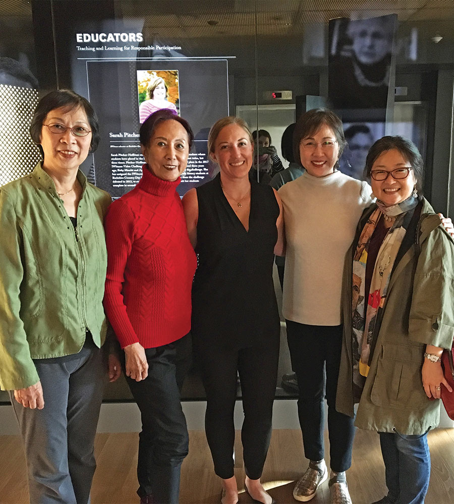Professor Qiu is shown in group shot with 4 women leaders in the Comfort Women Justice Coalition.