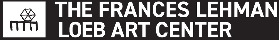 A logo for "The Frances Lehman Loeb Art Center" featuring a geometric icon and bold text.