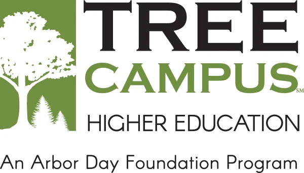 A green and white logo for Tree Campus.
