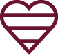Heart with equality lines representing LGBTQ+ inclusion.